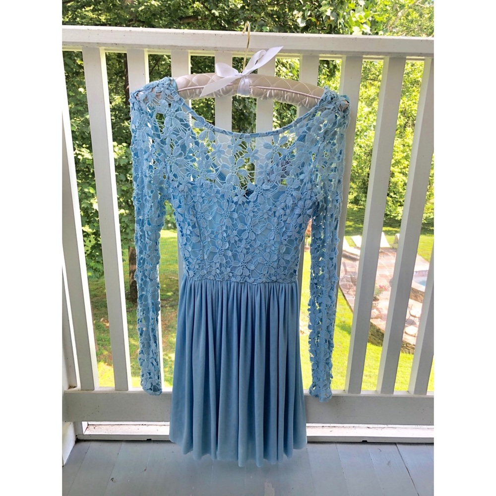 Light blue floral dress-Xenia